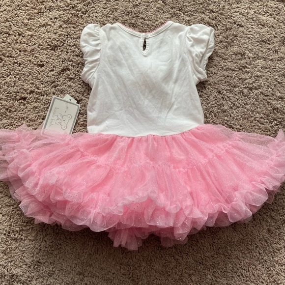 Koala Kids Pink, White and Teal Birthday Girl Tutu Dress with Cupcake Detail - Picture 2 of 3